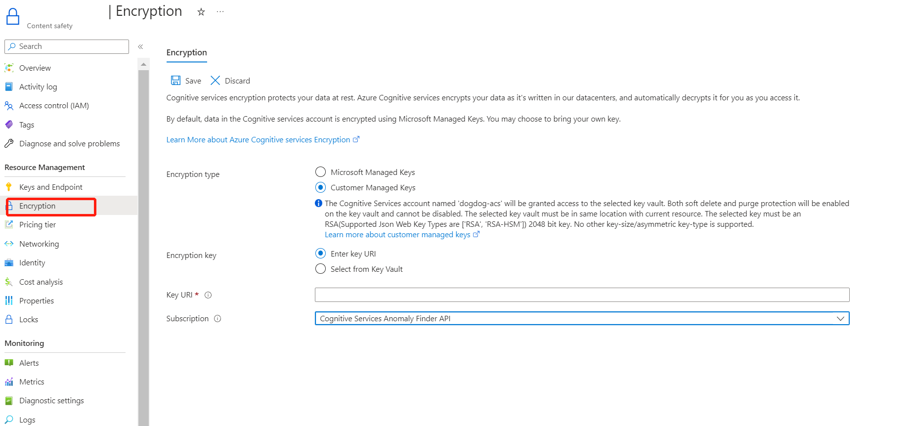 Content Safety encryption architecture for protecting moderation data at rest and in transit